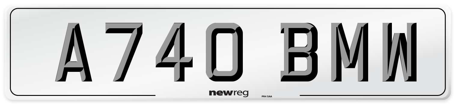 A740 BMW Number Plate from New Reg